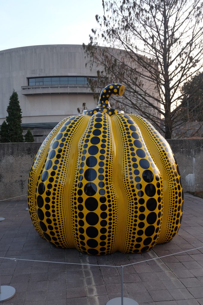 Polka dot pumpkin by Yayoi Kusama