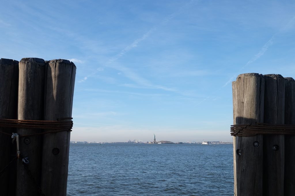 Statue of Liberty from Lower Manhattan, Christmas Eve